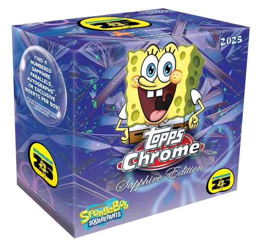2025 Topps Chrome® Sapphire SpongeBob 25th Anniversary - Hobby Box