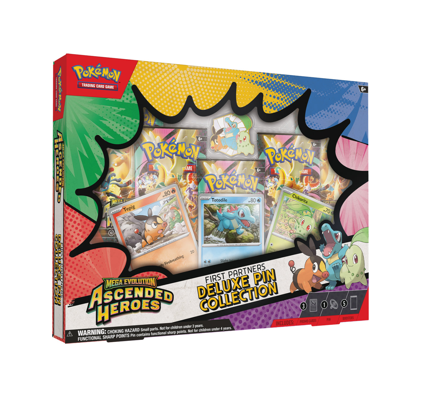 Mega Evolution Ascended Heroes First Partner Deluxe Pin Collection