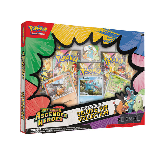 Mega Evolution Ascended Heroes First Partner Deluxe Pin Collection