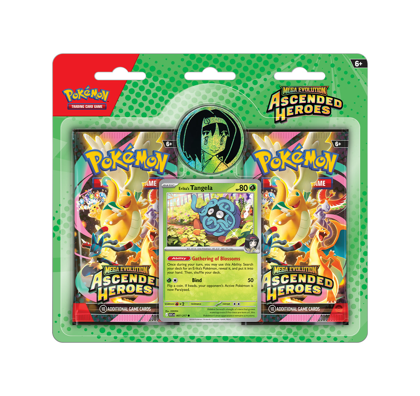 Mega Evolution Ascended Heroes 2-Pack Blister (Erika's Tangela)