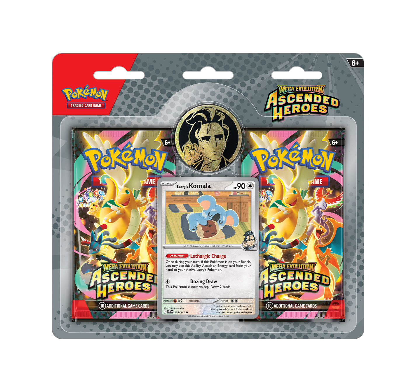 Mega Evolution Ascended Heroes 2-Pack Blister (Larry's Komala)