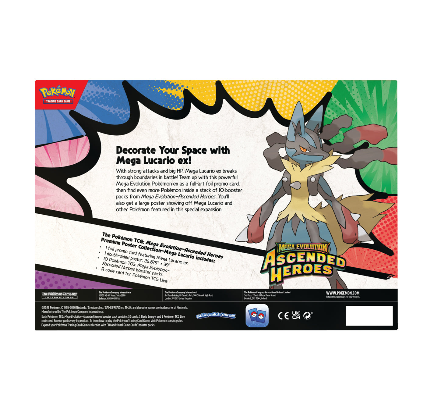 Mega Evolution Ascended Heroes Premium Poster Collection (Mega Lucario)