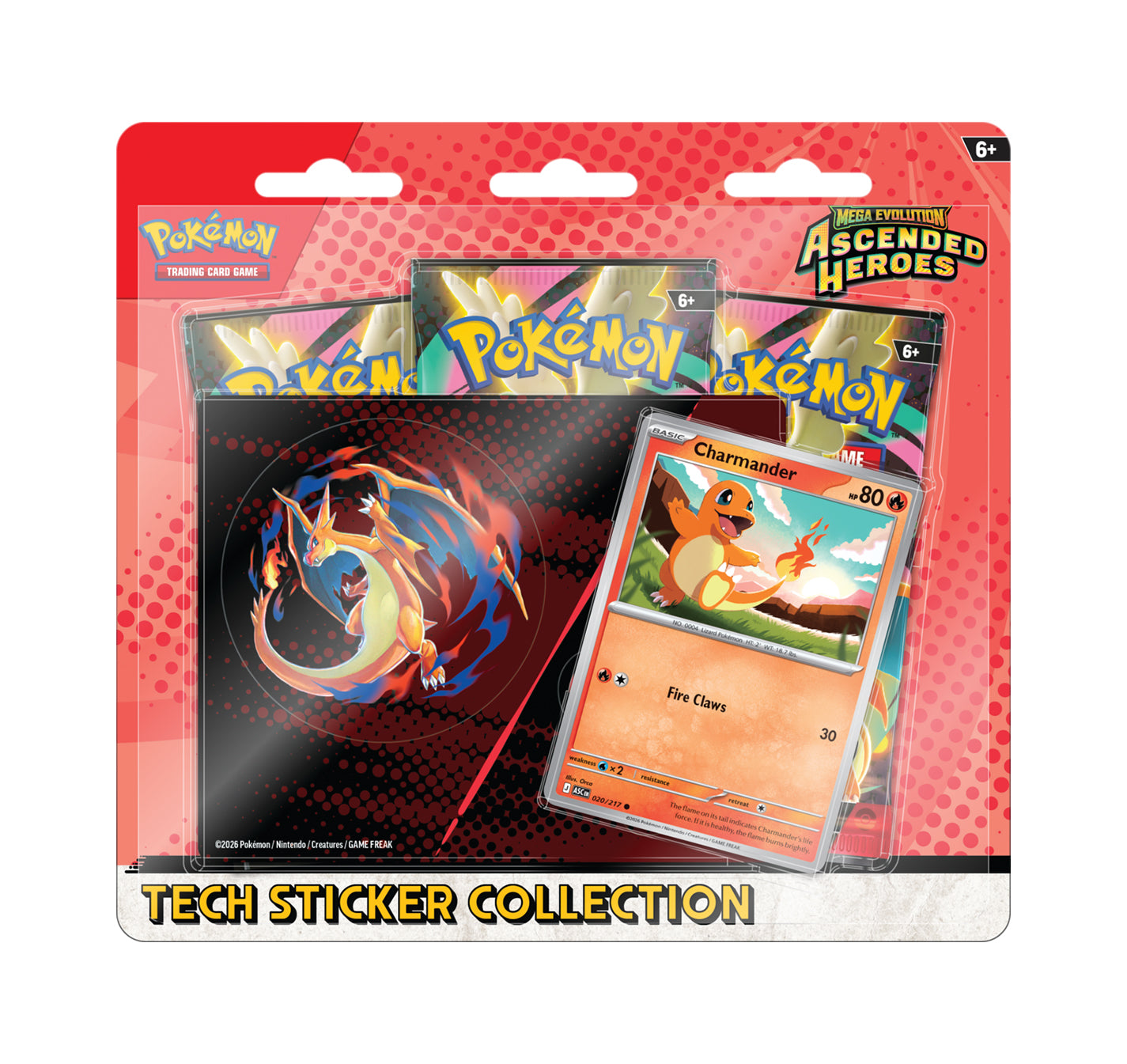 Mega Evolution Ascended Heroes Tech Sticker Collection (Charmander)