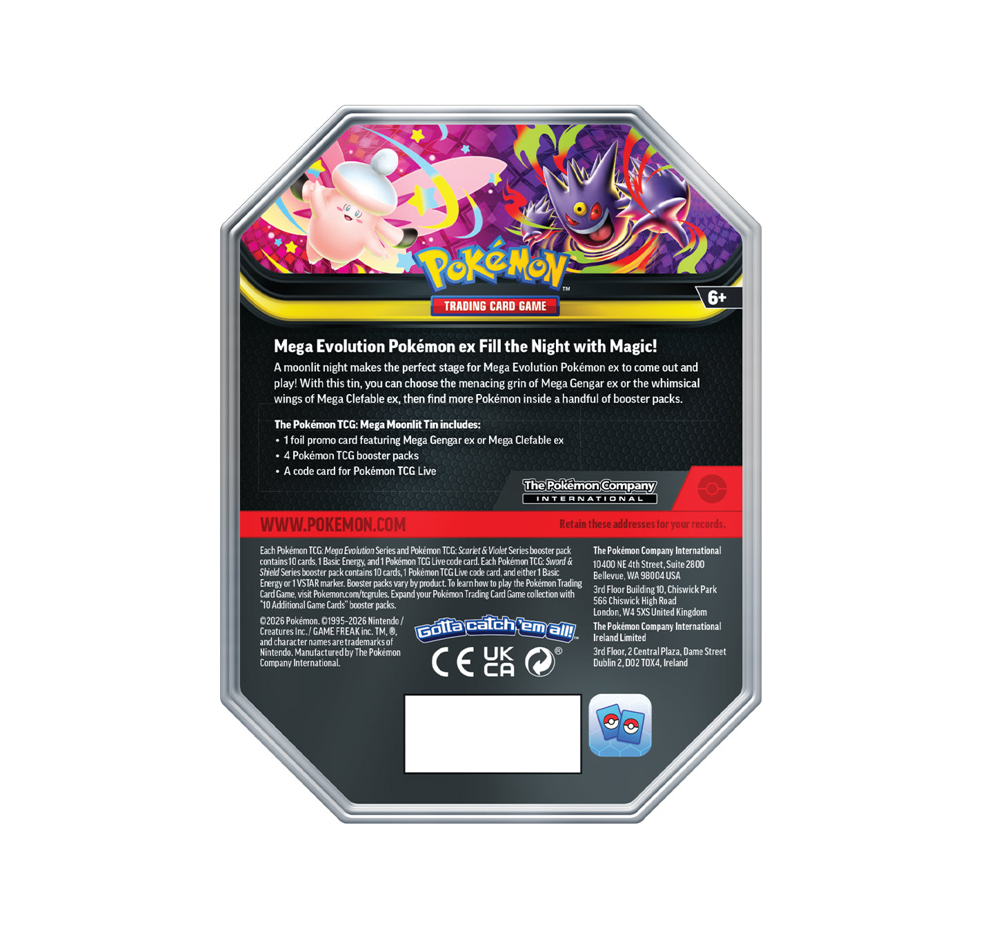 Mega Moonlit Tin Mega Gengar ex