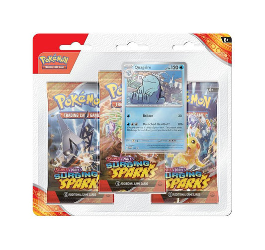 Scarlet & Violet Surging Sparks 3-Pack Blister Booster (Quagsire)